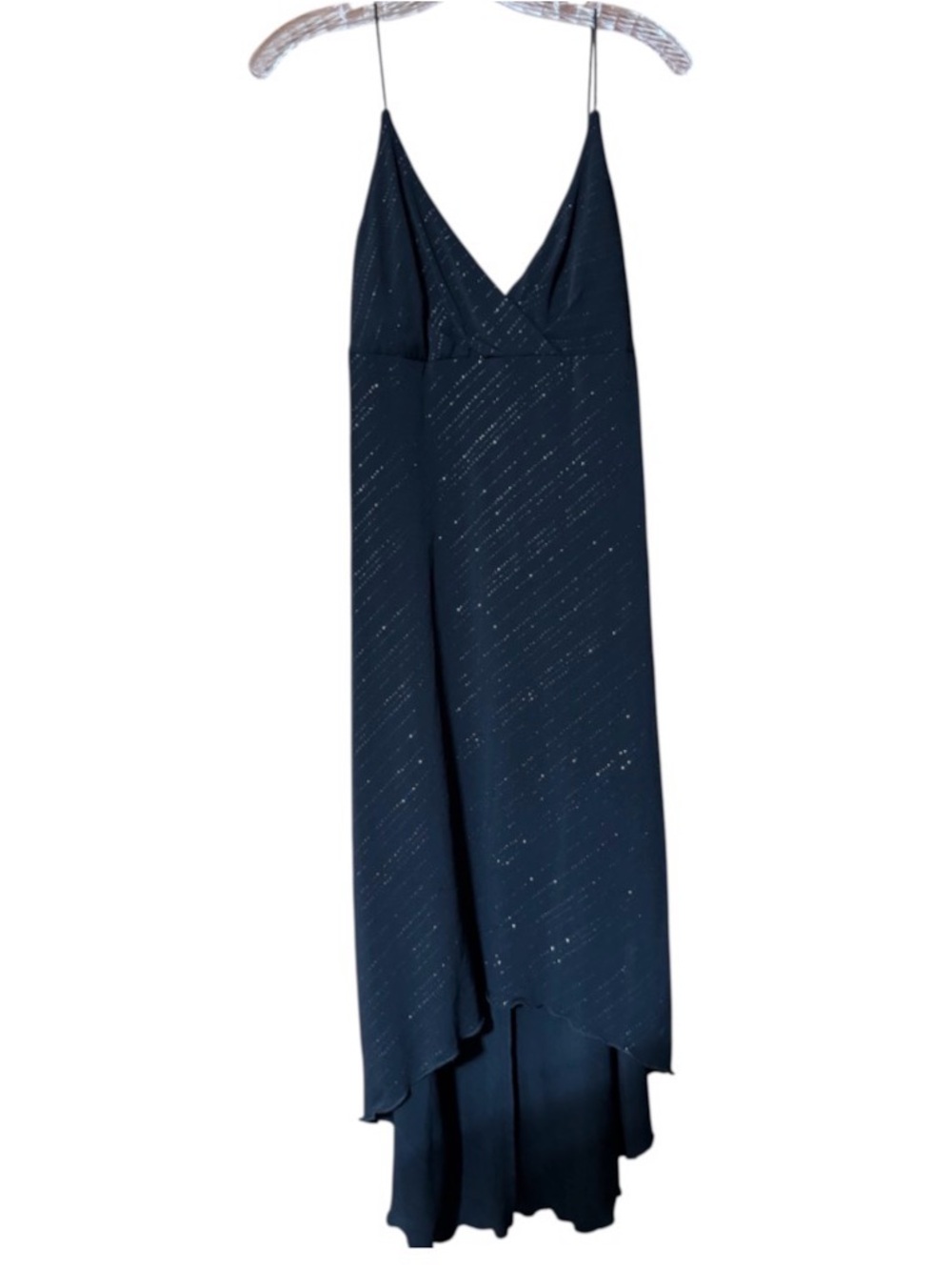 Jodi Kristopher black Sparkle High-Low Maxi Dress